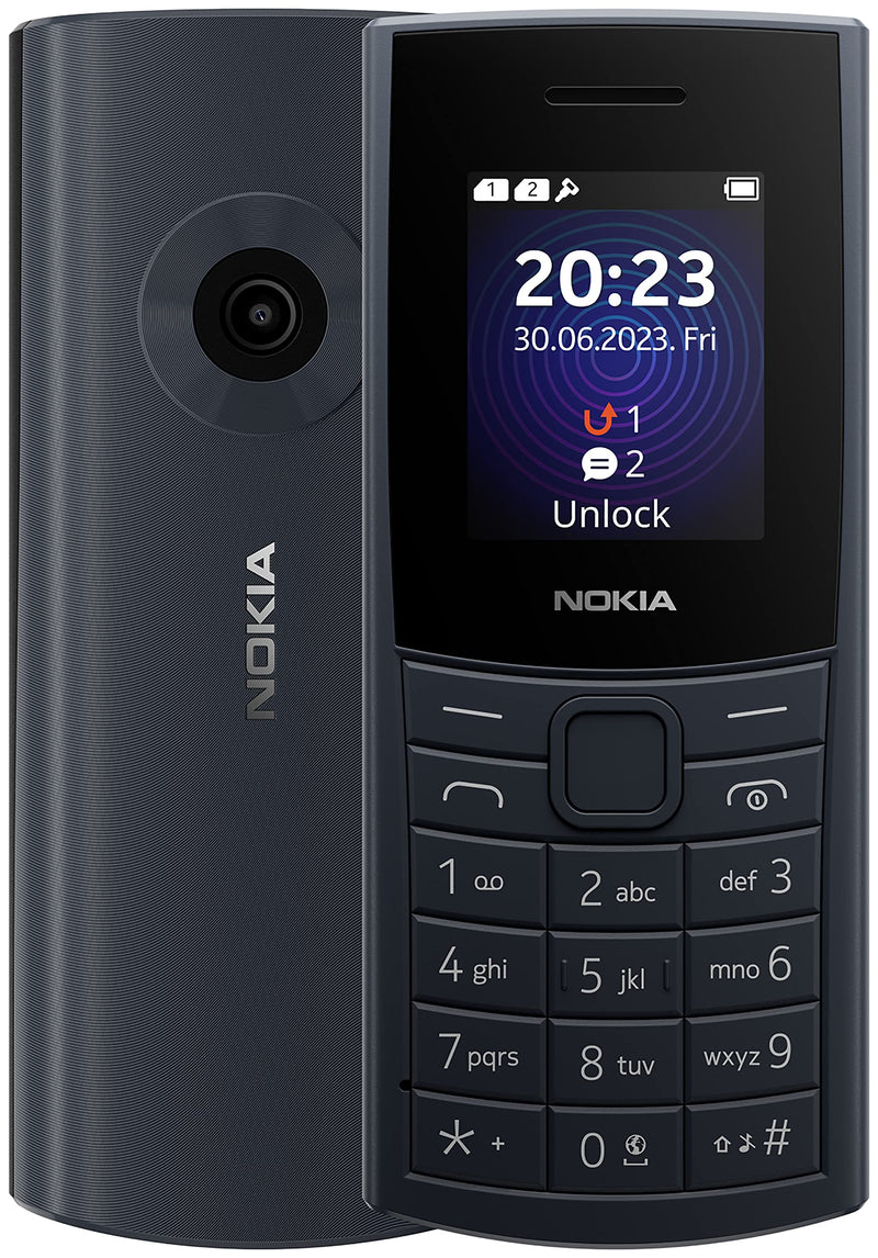 Nokia 110 4G Feature Phone with 4G, Camera, Bluetooth, FM radio, MP3 player, MicroSD, Long-Lasting Battery, and Pre-loaded Games, Dual Sim
