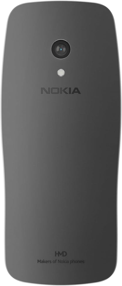Nokia 3210 feature phone with 4G, 2.4" display, Retro design, 2MP camera, Dual SIM, Cloud Apps, 1450mAh battery, USB Type-C charging, Micro SD slot up to 32GB, Bluetooth 5.0 - Grunge
