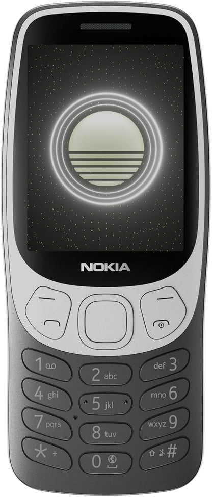 Nokia 3210 feature phone with 4G, 2.4" display, Retro design, 2MP camera, Dual SIM, Cloud Apps, 1450mAh battery, USB Type-C charging, Micro SD slot up to 32GB, Bluetooth 5.0 - Grunge
