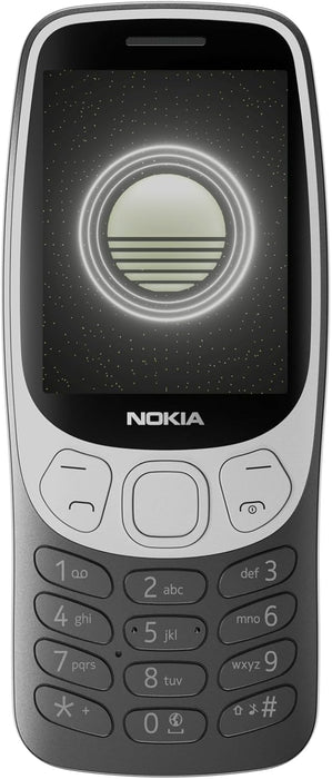 Nokia 3210 feature phone with 4G, 2.4" display, Retro design, 2MP camera, Dual SIM, Cloud Apps, 1450mAh battery, USB Type-C charging, Micro SD slot up to 32GB, Bluetooth 5.0 - Grunge