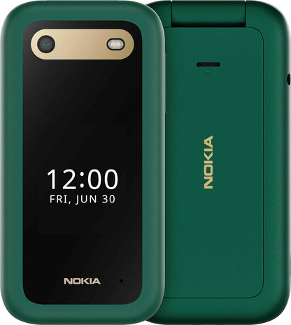 Nokia 2660 Flip Feature Phone with 2.8" display, 4G Connectivity, built-in camera, MP3 player, Classic games, a battery that lasts for days, Perfect for digital detox, Dual SIM - Lush Green