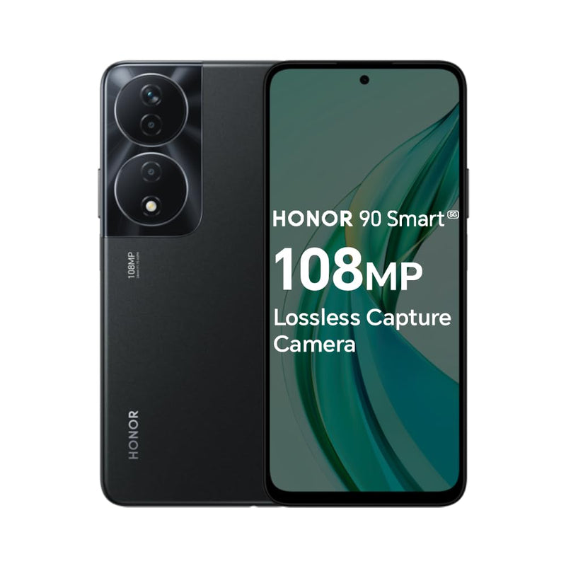 HONOR 90 Smart, Unlocked Android 5G smartphone, 108MP Triple Camera, 6.8" high-transparency Large Screen, Android 13, Dual SIM, Midnight Black 90 Smart Black