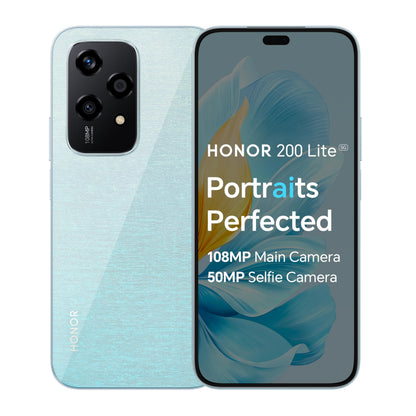 HONOR 200 Lite, Unlocked 5G Smartphone, 8GB+256GB, 6,7” Anti-Drop AMOLED Display, 108MP Triple Rear Camera, 50MP Front Camera, Dual SIM, 2 Year Manufacturer Warranty, Android 14