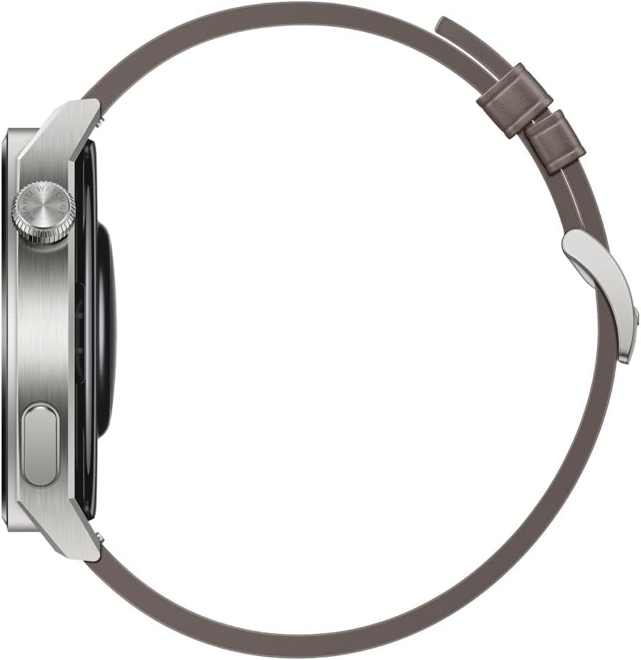 Huawei Watch GT 3 Pro Smartwatch,Titanium Body,Sapphire Watch Dial,Oxygen Saturation and Heart Rate Monitoring,Long Battery Life,Grey Leather Strap,46 mm