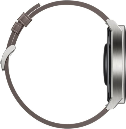 Huawei Watch GT 3 Pro Smartwatch,Titanium Body,Sapphire Watch Dial,Oxygen Saturation and Heart Rate Monitoring,Long Battery Life,Grey Leather Strap,46 mm