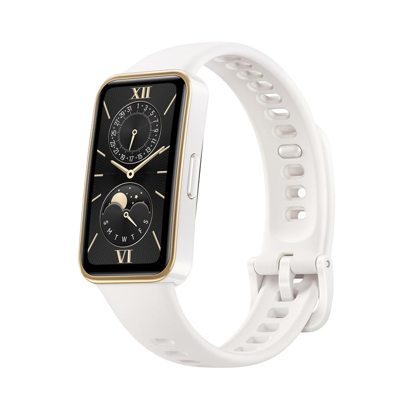 HUAWEI Band 9，Bluetooth, iOS & Android，Up to 14 Days Battery Life, Comfortable Wear, TruSleep 4.0, Scientific Sleep Tracking, 100 Training Modes，Smartband，Dawn White Fluoroelastomer Strap