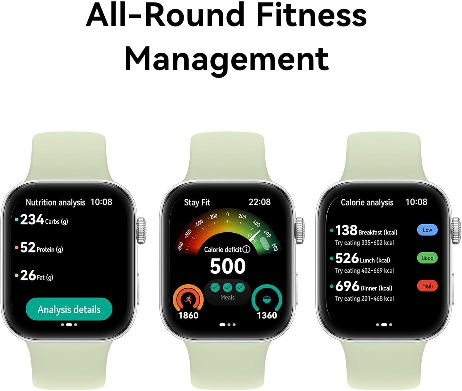 HUAWEI WATCH FIT 3, Bluetooth Calls, GPS Smartwatch, Aluminum Case,iOS & Android, 1.82′′AMOLED Display,Up to 10 Days Battery Life,Comprehensive Health&Fitness Management,Green