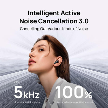 HUAWEI FreeBuds 6i Wireless Earbuds, Bluetooth 5.3, Active Noise Cancellation 3.0,Punchy Bass,35 hours battery life,IP54 Water-resistance, Dual-Device Connection,Compatible with Android an iOS, Black