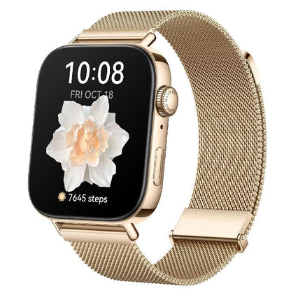 HUAWEI WATCH FIT 3, 1.82" AMOLED Display, Ultra-Slim Design, Bluetooth Calling, 10 Days Battery Life, Compatible with iOS & Android, Comprehensive Health & Fitness Management, GPS, Gold WATCH FIT 3 Gold