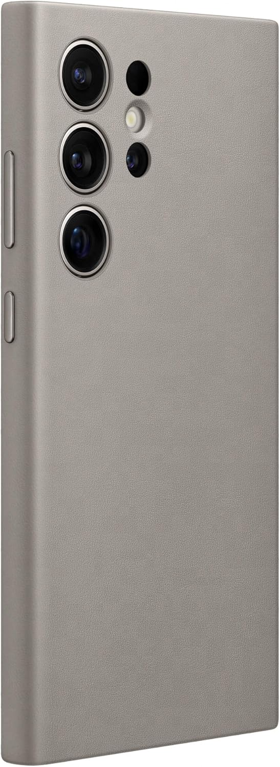 Samsung Galaxy Official S24 Ultra Vegan Leather Case, Taupe Taupe S24 Ultra Vegan Leather Case