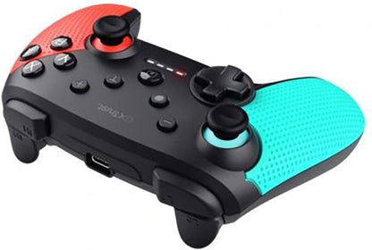 Trust Gaming GXT 1246B Muta Wireless Nintendo Switch Controller Bluetooth, 15h Playtime Rechargeable Battery, Play&Charge Cable, Dual Shock Vibration, Motion Controls, Switch Lite/OLED, Blue Red