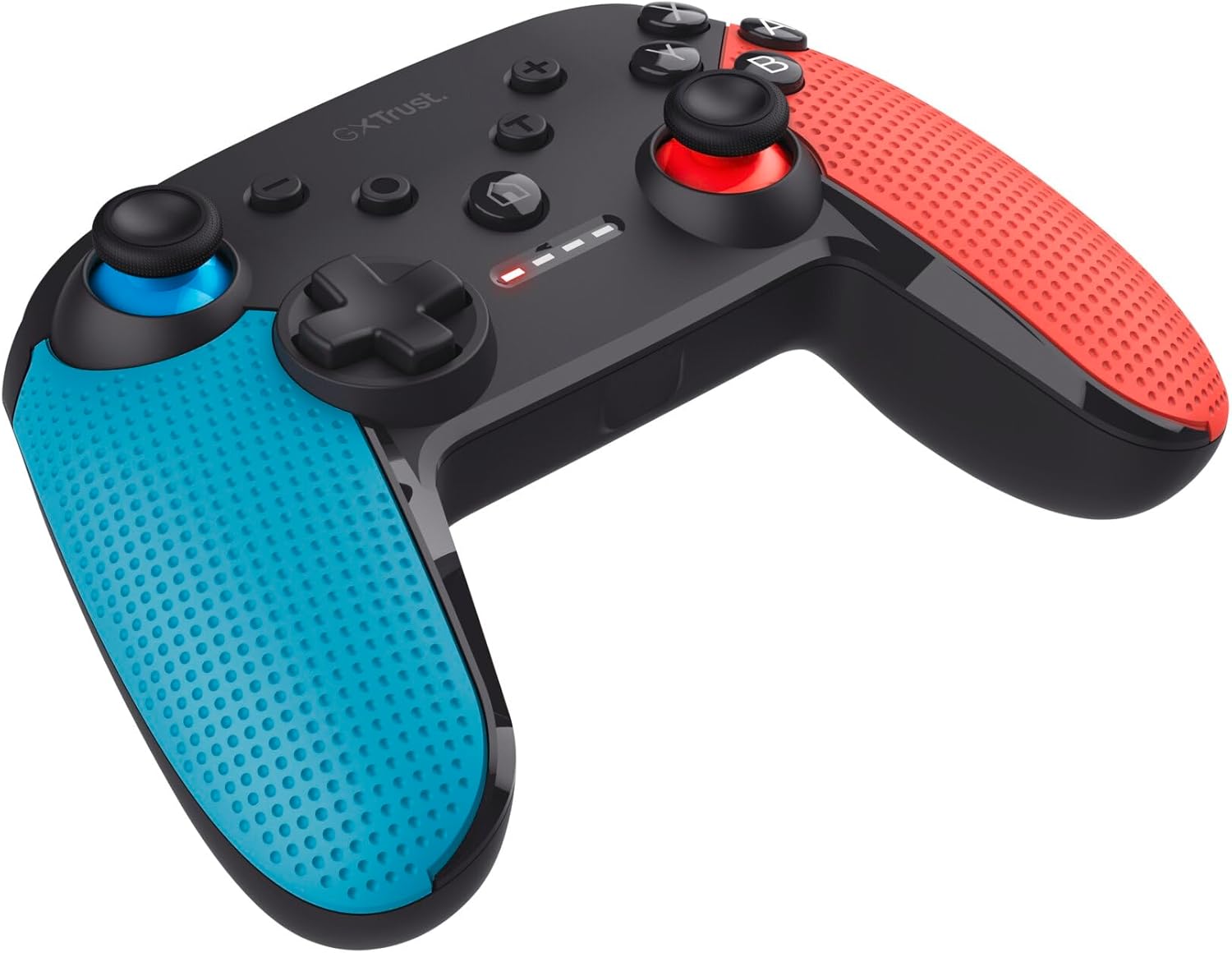 Trust Gaming GXT 1246B Muta Wireless Nintendo Switch Controller Bluetooth, 15h Playtime Rechargeable Battery, Play&Charge Cable, Dual Shock Vibration, Motion Controls, Switch Lite/OLED, Blue Red