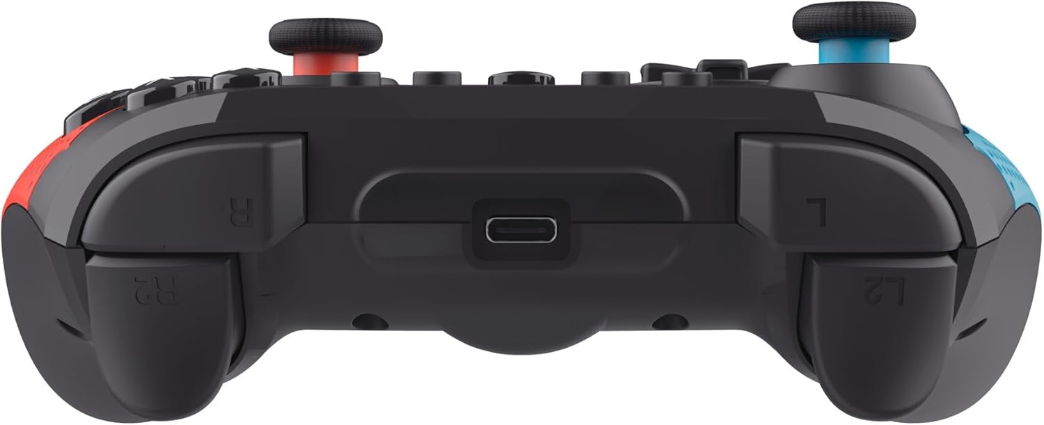 Trust Gaming GXT 1246B Muta Wireless Nintendo Switch Controller Bluetooth, 15h Playtime Rechargeable Battery, Play&Charge Cable, Dual Shock Vibration, Motion Controls, Switch Lite/OLED, Blue Red