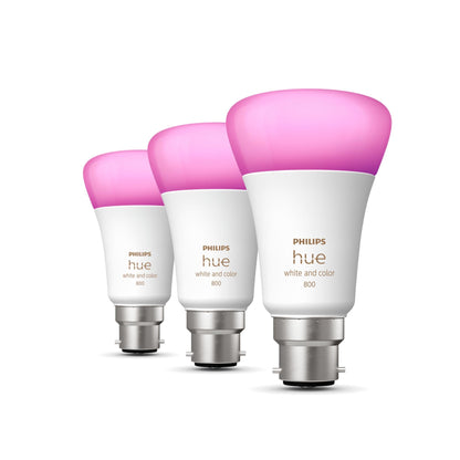 Philips Hue White and Colour Ambiance 6.5W B22 3Pack