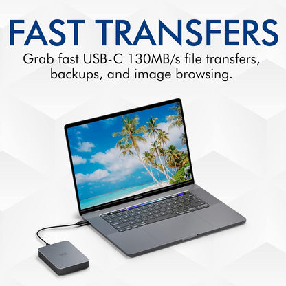 LaCie Mobile Drive Secure, 2 TB, Portable External Hard Drive 2.5 Inch Mac & PC Space Grey with 2 Year Rescue Service (STLR2000400)