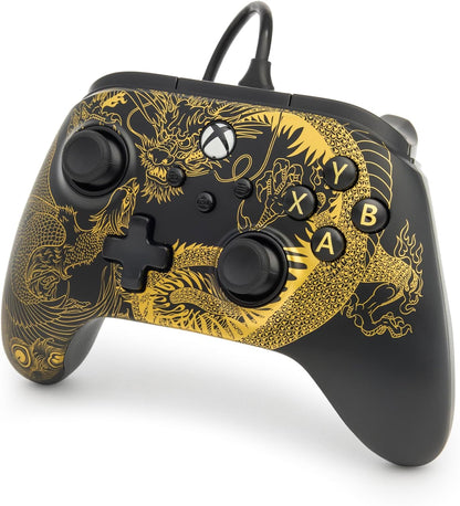 PowerA Advantage controller met kabel voor de Xbox Series X|S - Draak en feniks, gamepad, bedrade videogamecontroller, gamecontroller, Xbox Series X|S