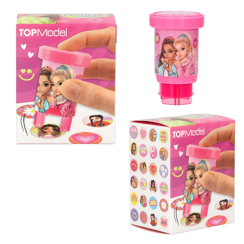 Depesche 13348 TOPModel Sticker Stamper - Sticker set for stamping model stickers, incl. stamp and 160 stickers