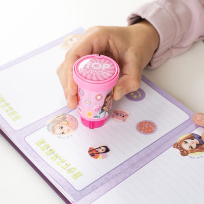 Depesche 13348 TOPModel Sticker Stamper - Sticker set for stamping model stickers, incl. stamp and 160 stickers