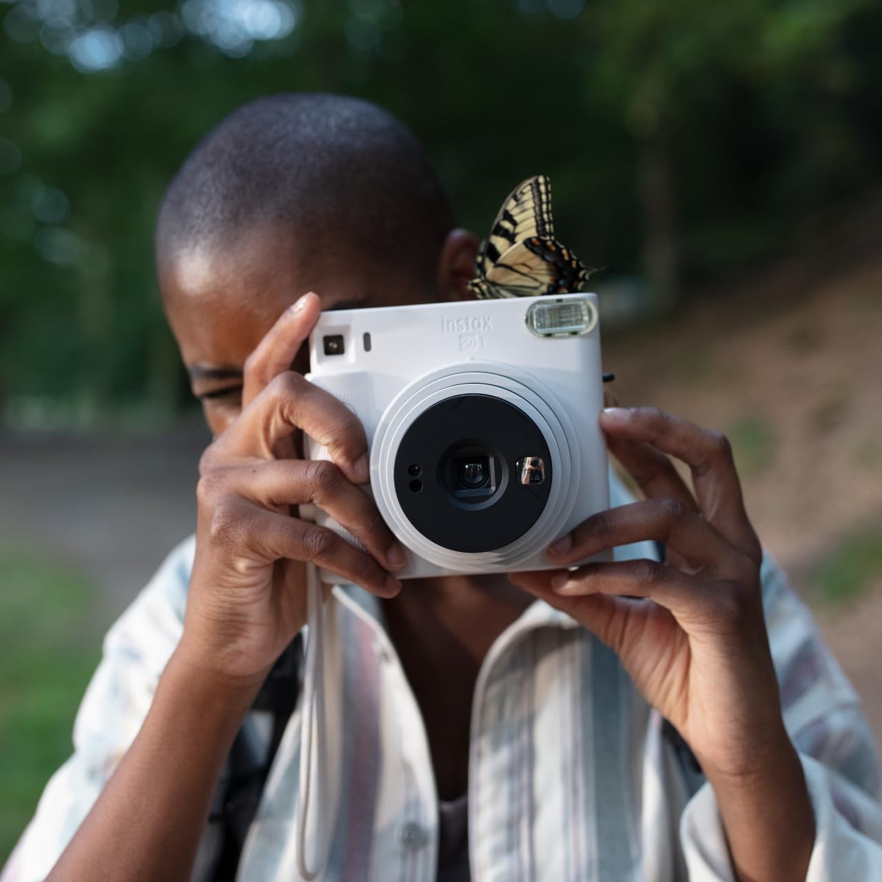 Instax SQUARE SQ1 Instant Camera, Chalk White
