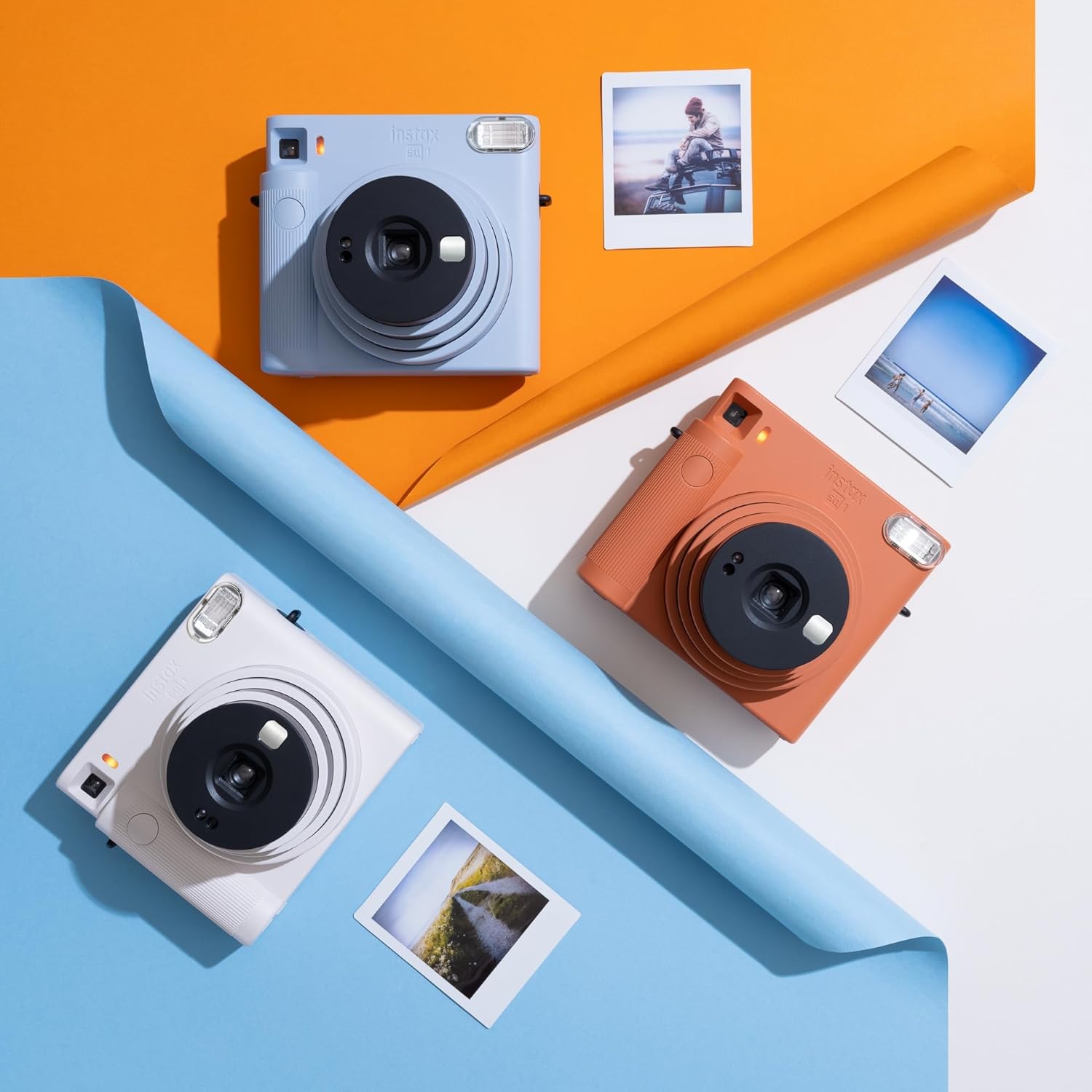 Instax SQUARE SQ1 Instant Camera, Chalk White