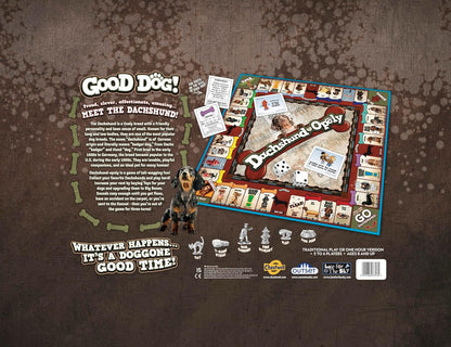 Dachshund-Opoly Property Trading Board Game - Family Time Games for Adults, Children & All Dog Lovers, 2 to 6 Players, Strategy Fun For Ages 8 and Up - A Game That's A Breed Apart