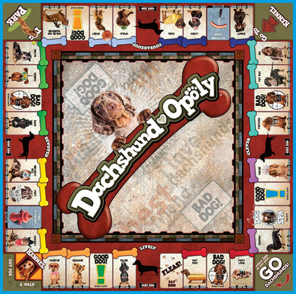 Dachshund-Opoly Property Trading Board Game - Family Time Games for Adults, Children & All Dog Lovers, 2 to 6 Players, Strategy Fun For Ages 8 and Up - A Game That's A Breed Apart