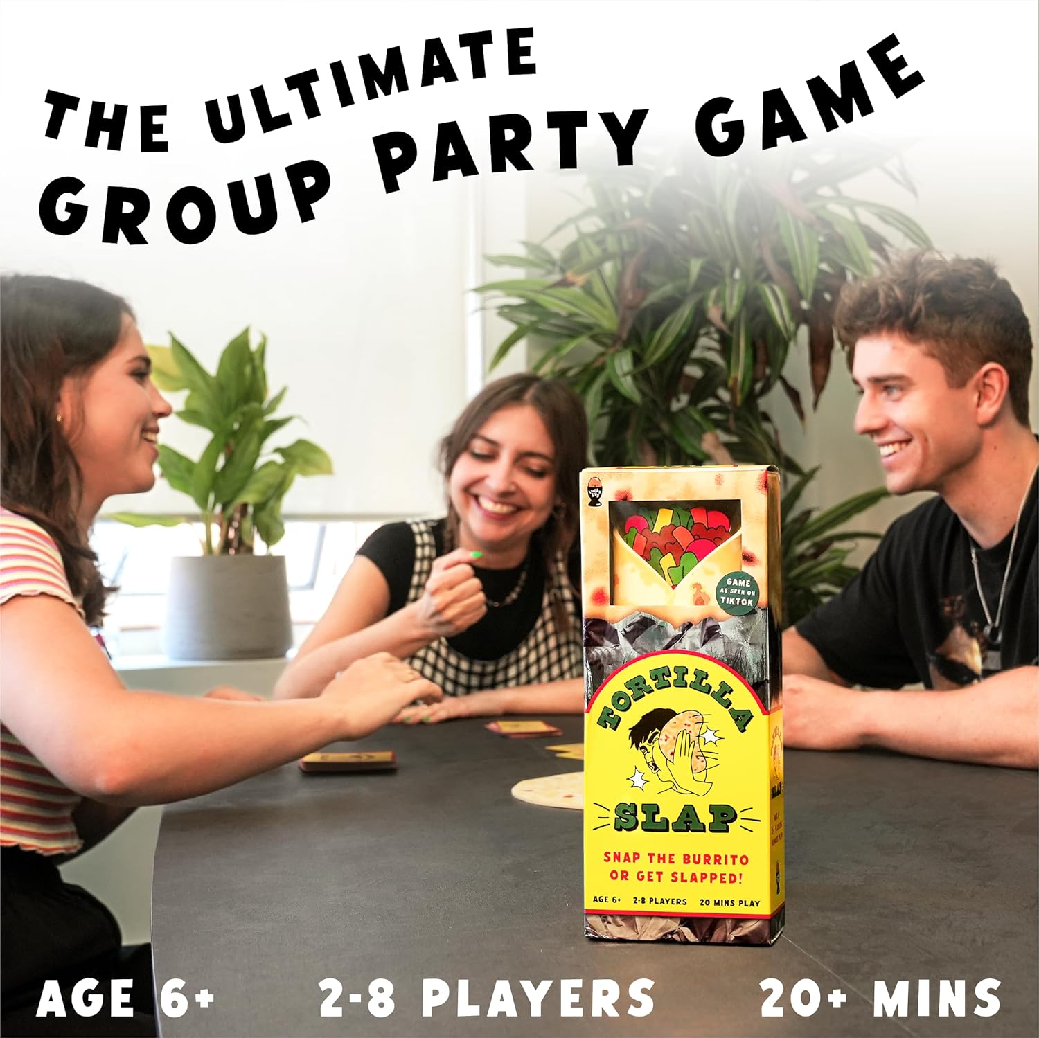 Lucky Egg Aufregendes Tortilla-Slap-Familienspiel – lustige Familienspiele für 6+ Jährige, 2–8 Spieler – Partyspiele für Erwachsene & Kinder – perfekt für Indoor- & Outdoor-Spielabende, Spiele Kinder,