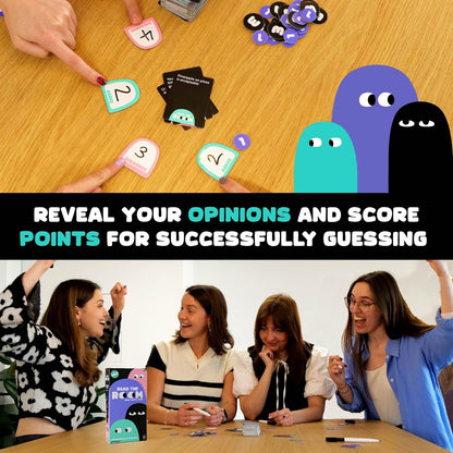 Read The Room, Games for Friends, Fun Party Card Game, Hilarious & Engaging Cards for Game Nights, Couples, Friends, Includes 150 Cards, 300 Scenarios, 16 Tokens, 8 Pens, Ideal Fun Gift for Friends