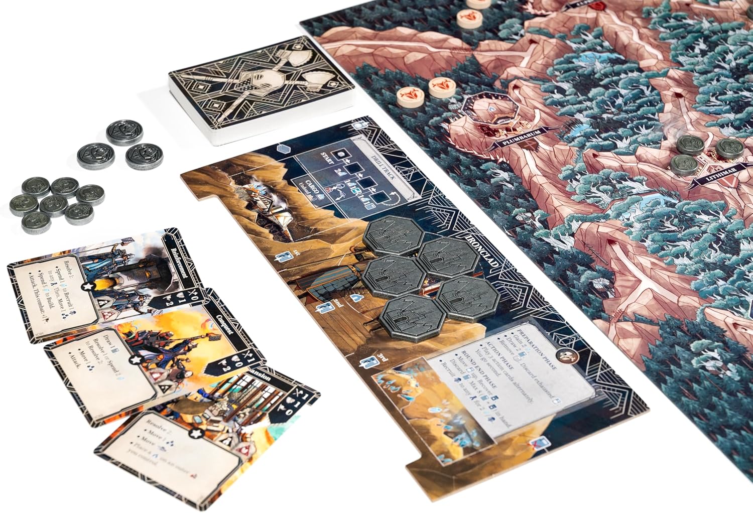 Mindclash Games Ironwood - Asymmetric Tactical Card Game for 1-2 Players | Faction-Specific Strategies & Multi-Use Action Cards | Highly Competitive Fantasy Warfare