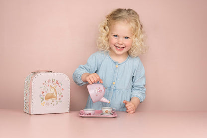 Little Dutch 2013746 metalen theeset met koffer - Fairy Garden