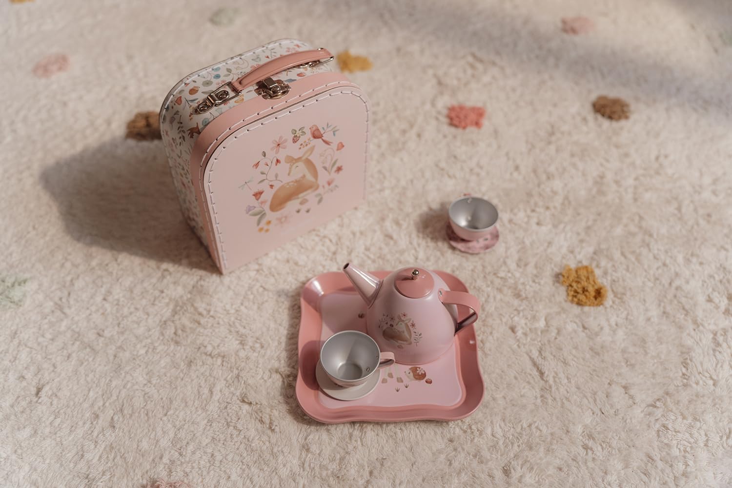 Little Dutch 2013746 metalen theeset met koffer - Fairy Garden