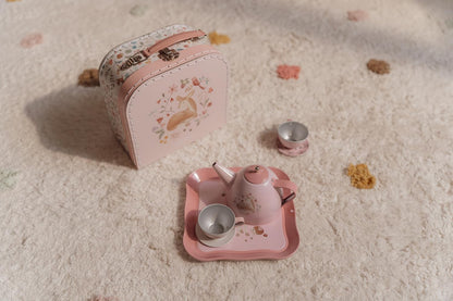 Little Dutch 2013746 metalen theeset met koffer - Fairy Garden