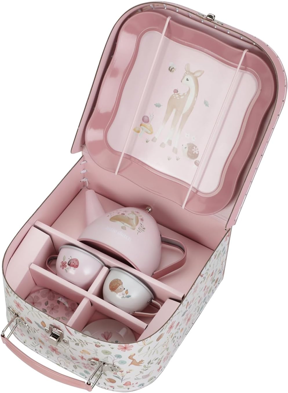 Little Dutch 2013746 metalen theeset met koffer - Fairy Garden