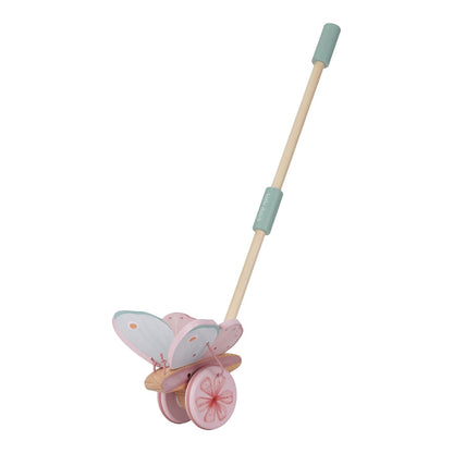 Little Dutch 7343 FSC houten schuifdier vlinder - Fairy Garden roze