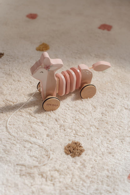 Little Dutch 7357 FSC Wooden Pull Along Toy Deer - Fairy Garden
