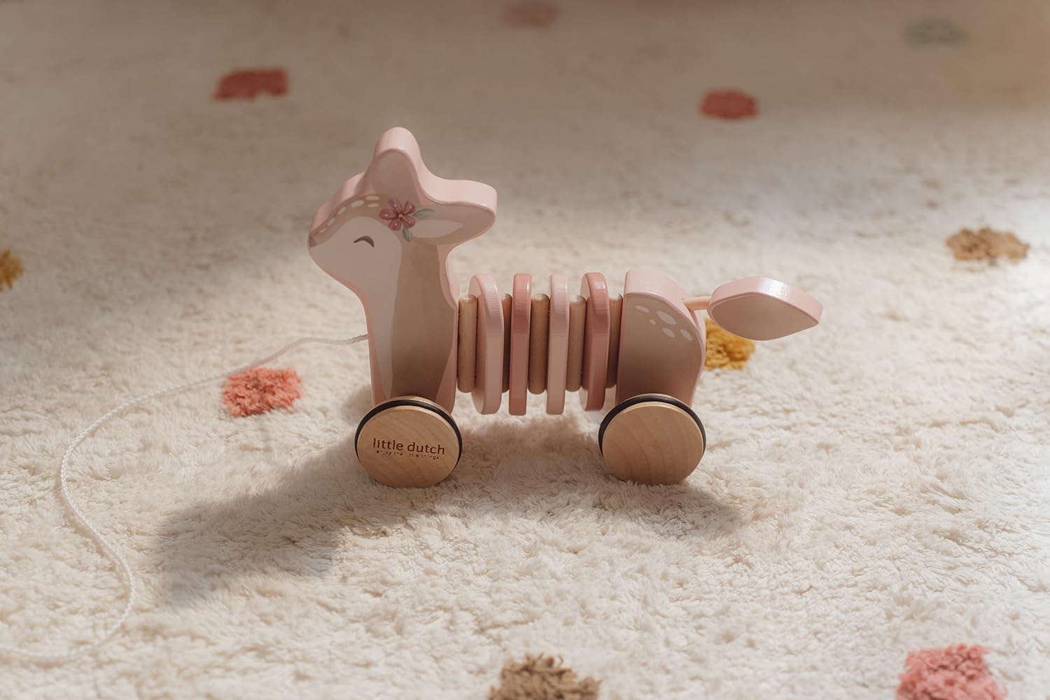 Little Dutch 7357 FSC Wooden Pull Along Toy Deer - Fairy Garden