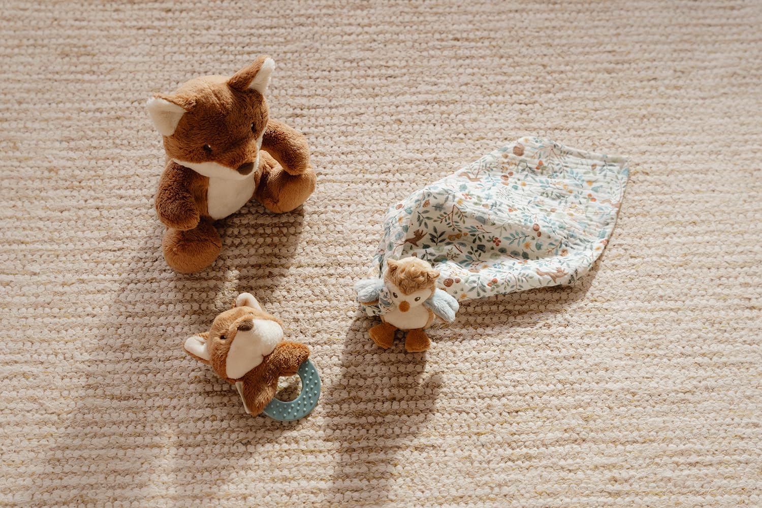 Little Dutch 8915 Geschenkset 3-teilig (Schmusetuch, Greifling, Stofftier) - Forest Friends