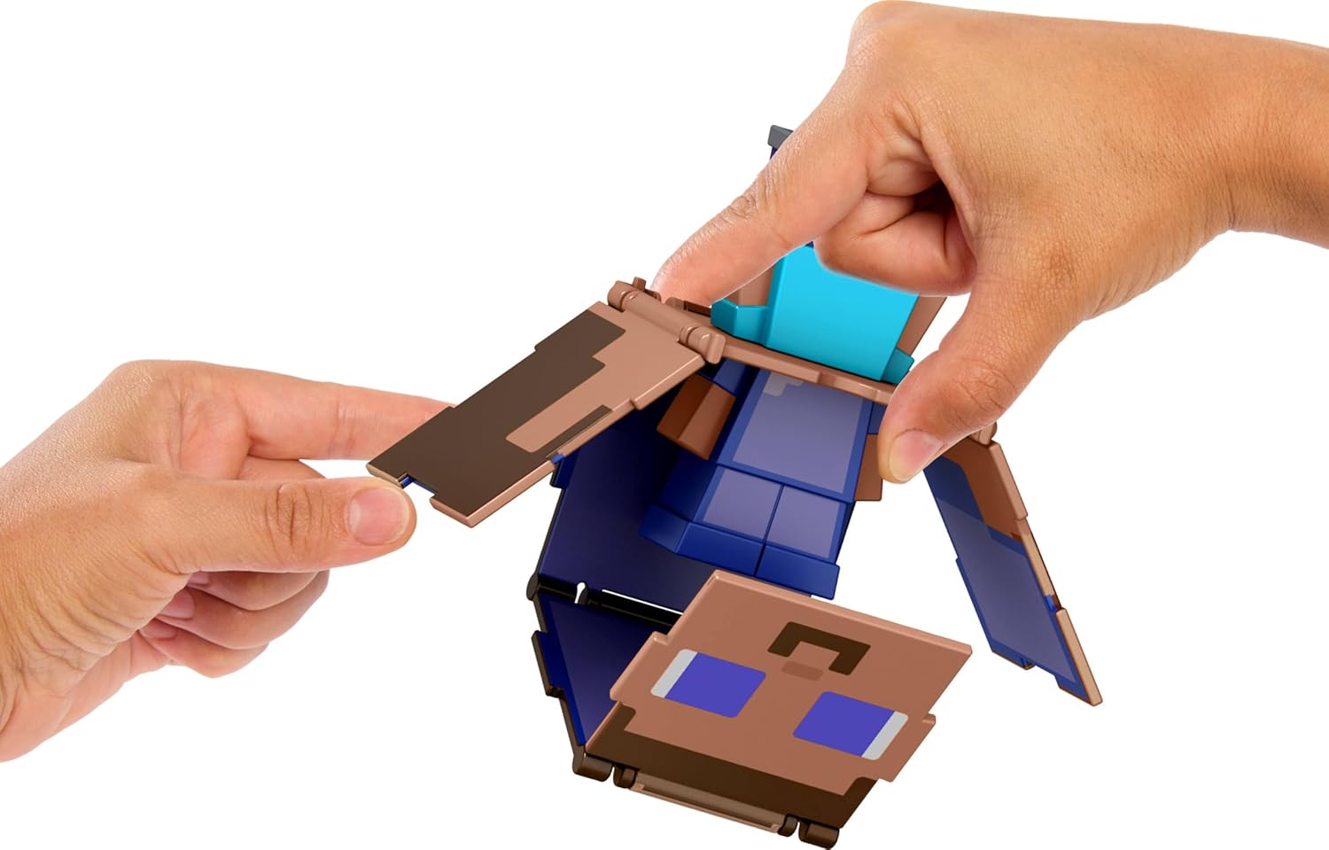 Mattel Minecraft Flippin’ Figs Figures Collection with 2-in-1 Fidget Play, 3.75-in Scale, Large Heads & Pixelated Design (Characters May Vary