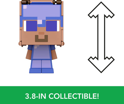 Mattel Minecraft Flippin’ Figs Figures Collection with 2-in-1 Fidget Play, 3.75-in Scale, Large Heads & Pixelated Design (Characters May Vary