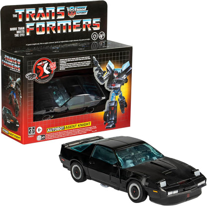Transformers Collaborative Knight Rider x Toy, Autobot Agent Knight 6.5-inch Action Figure, 8+