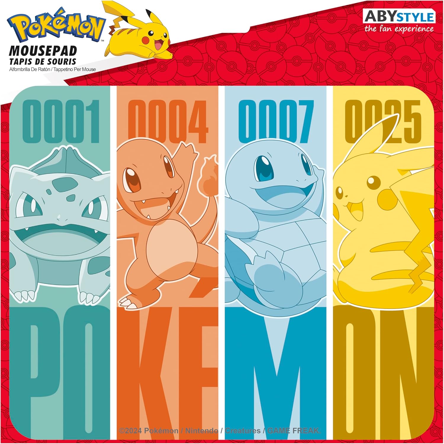 Pokemon - Flexible Mousepad - Kanto Starters