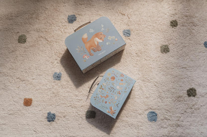 Little Dutch 7244 speelgoedkoffer set van 2 - Forest Friends blauw, Forest Friends Blauw