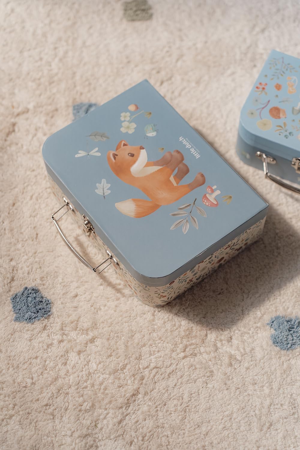 Little Dutch 7244 speelgoedkoffer set van 2 - Forest Friends blauw, Forest Friends Blauw