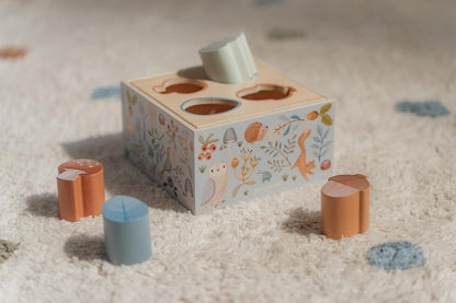 Little Dutch 7247 FSC Houten steekspel, sorteerspel, Forest Friends, blauw