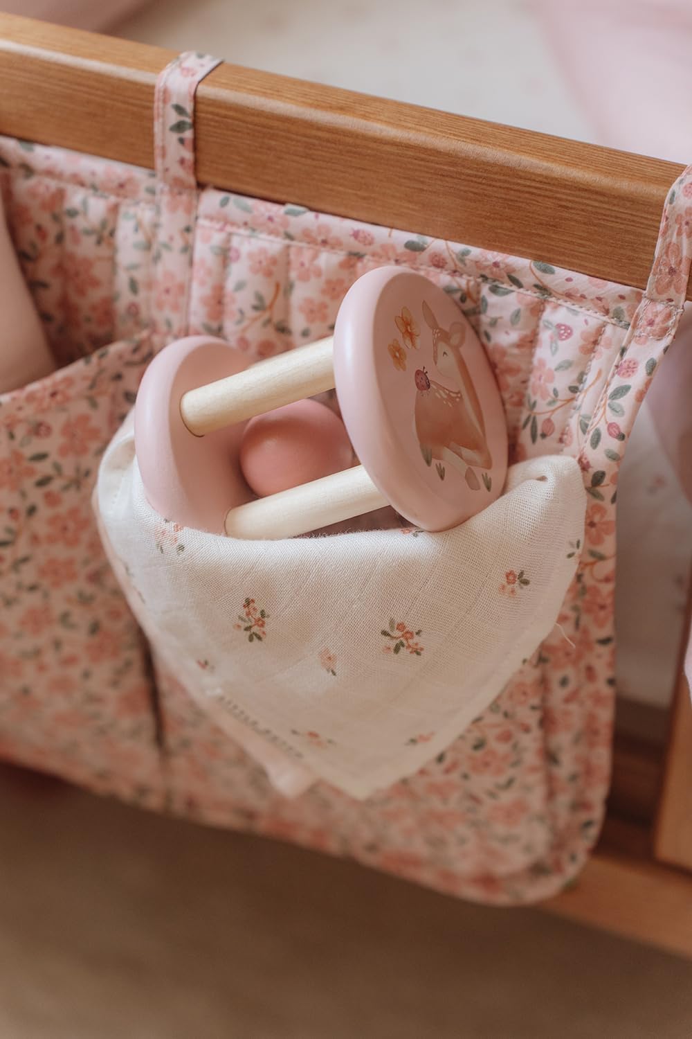 Little Dutch 7351 FSC Wooden Rattle Fairy Garden Pink