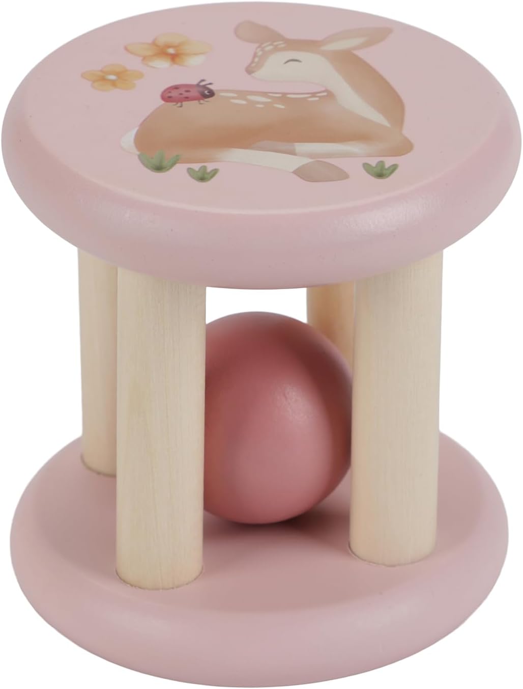 Little Dutch 7351 FSC Wooden Rattle Fairy Garden Pink