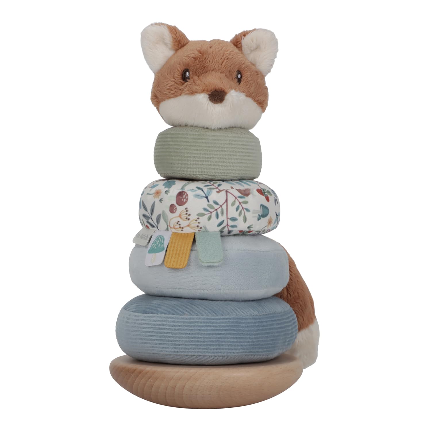 Little Dutch 8922 FSC houten ring stapeltoren vos - Forest Friends blauw