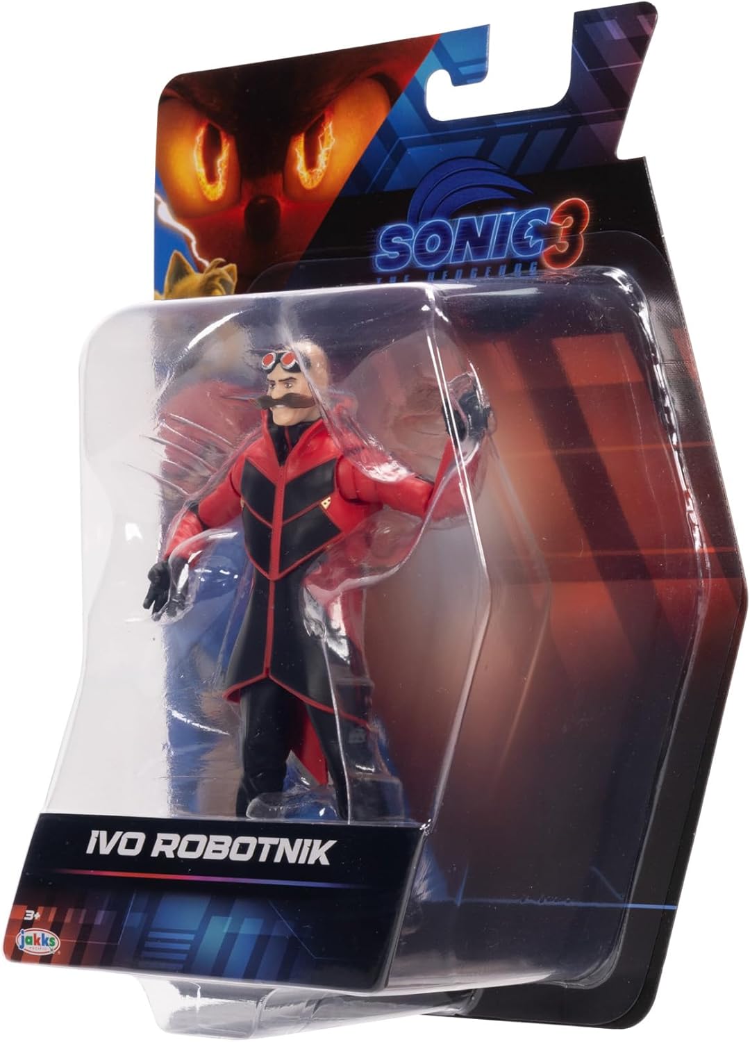 Sonic The Hedgehog Sonic 3 Movie Ivo Robotnik Collector Toy Figure by Jakks Pacific, Stands 5” / 13 cm Tall, Highly Articulated for Boys/Girls, Officially Licensed 3 Movie, Suggested for Ages 3+