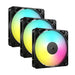 Corsair RS120 ARGB 120mm PWM Fans – Daisy-Chain Connection – Low-Noise – Magnetic Dome Bearing – Triple Pack – Black Black 3 x 120mm ARGB