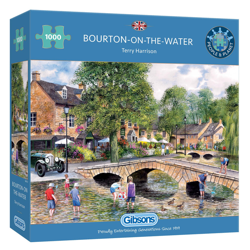 Bourton-on-the-Water | 1000 Piece Jigsaw Puzzle | British Countryside Town | Sustainable Jigsaw Puzzle for Adults | Premium 100% Recycled Board | Great Gift for Adults | Gibsons Games